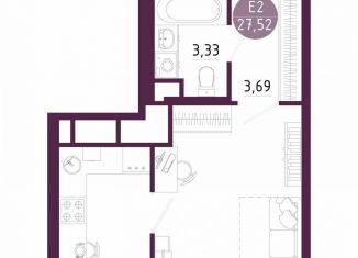 Продам однокомнатную квартиру, 27.5 м2, Тула, Пряничная улица, 7