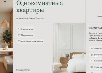 Однокомнатная квартира на продажу, 39.8 м2, Нижний Новгород, метро Горьковская