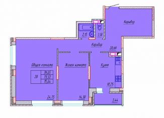 2-комнатная квартира на продажу, 75 м2, Чувашия, Речной бульвар, поз5