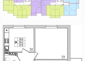 Продаю 2-ком. квартиру, 57.6 м2, Псков, улица Крестки, 11