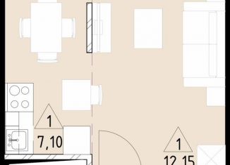 Квартира на продажу студия, 29.1 м2, деревня Жилые Дома Кирпичного Завода