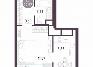 Продается однокомнатная квартира, 27.5 м2, Тула, Пряничная улица, 8