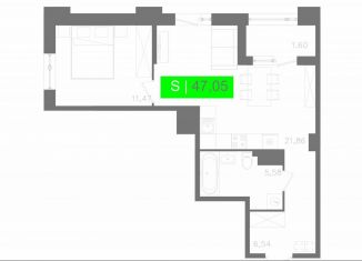 Продам 1-комнатную квартиру, 47.1 м2, Санкт-Петербург, Московское шоссе, 13ВА, метро Звёздная