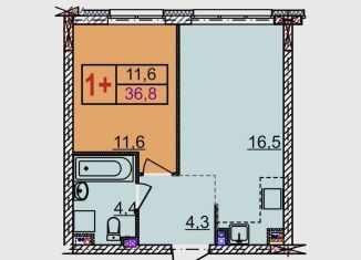 Продажа однокомнатной квартиры, 36.8 м2, Нижегородская область