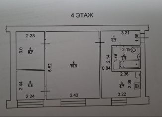 Продам 3-ком. квартиру, 47.9 м2, Маркс, проспект Ленина, 52А