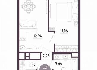 Продам 1-ком. квартиру, 31.8 м2, Тула, Пряничная улица, 8