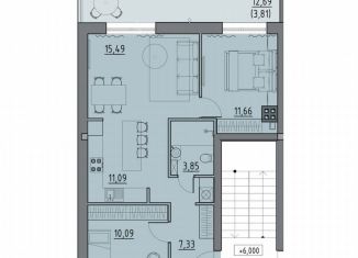Продам 2-ком. квартиру, 64.3 м2, деревня Новолисиха