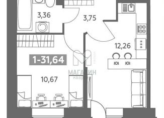 Продам квартиру студию, 31.6 м2, Кудрово, Солнечная улица, 10к2