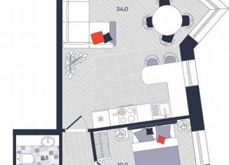 Продажа трехкомнатной квартиры, 72.2 м2, Тула