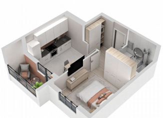 Продаю 1-комнатную квартиру, 32.7 м2, Ставрополь, Промышленный район