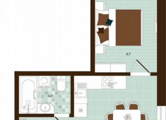 2-комнатная квартира на продажу, 40.2 м2, Тула