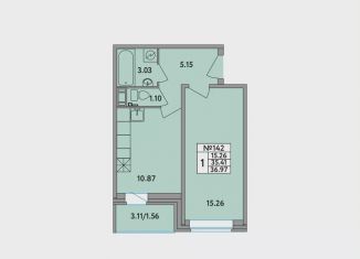Продам 1-комнатную квартиру, 36.6 м2, деревня Новое Девяткино, Главная улица, 2, ЖК Удача