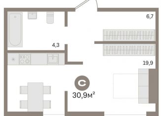 1-ком. квартира на продажу, 30.9 м2, Ивантеевка, микрорайон Голландский квартал, 3