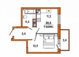 Продается однокомнатная квартира, 33.1 м2, Ульяновск, улица Варейкиса, 48, ЖК Заря