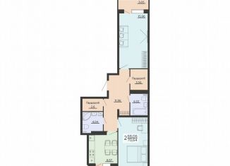 Продам 2-комнатную квартиру, 70.6 м2, Воронеж, улица Богдана Хмельницкого, 45А