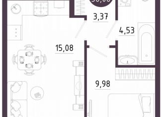 Продаю 1-комнатную квартиру, 36.1 м2, Тула, Пряничная улица, 9