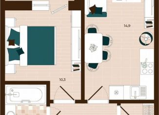 Продаю 2-комнатную квартиру, 39.1 м2, Тула