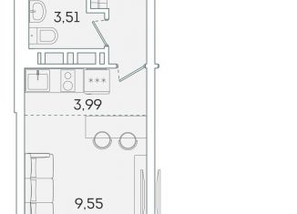 Продам квартиру студию, 20.8 м2, Мурино, ЖК Лампо