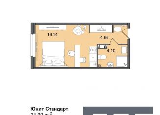 Продам квартиру студию, 24.9 м2, Санкт-Петербург, метро Дунайская, Витебский проспект, 99к1