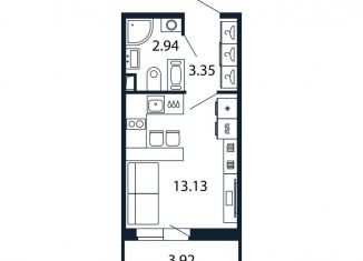 Квартира на продажу студия, 20.6 м2, Санкт-Петербург, муниципальный округ Юнтолово