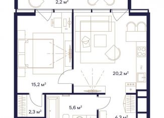 Продажа 1-комнатной квартиры, 49.8 м2, Москва, метро Ботанический сад, жилой комплекс Союз, к3