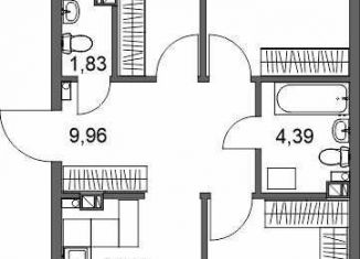 Продам 3-комнатную квартиру, 88 м2, Ленинградская область, Счастливая улица, 3к1