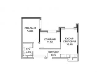 Продажа 2-комнатной квартиры, 54.5 м2, Москва, улица Корнейчука, 27с7