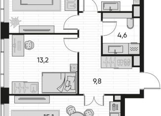 Продам 3-комнатную квартиру, 72.4 м2, Москва, Полковая улица, 1с7, станция Савёловская