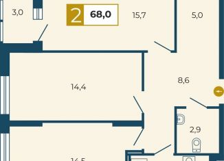 2-ком. квартира на продажу, 68 м2, Екатеринбург, метро Площадь 1905 года