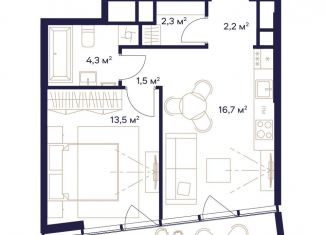 Продаю 1-ком. квартиру, 42.6 м2, Москва, метро Ботанический сад, жилой комплекс Союз, к4