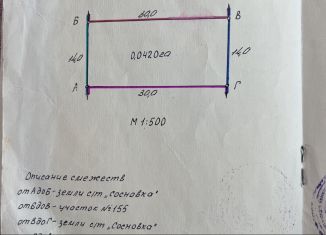 Земельный участок на продажу, 4.2 сот., посёлок городского типа Сосновка