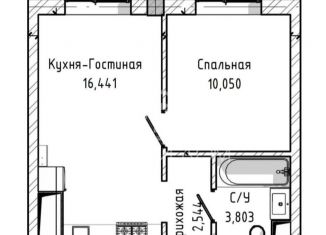 Продам однокомнатную квартиру, 43 м2, Нальчик, улица Тлостанова, 32, ЖК Эсфера Сити