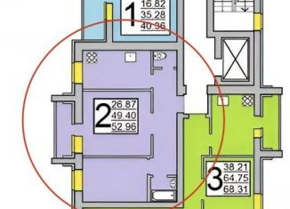 2-комнатная квартира на продажу, 53 м2, Саратов, улица имени Николая Чихарева, 10Б, ЖК Радуга