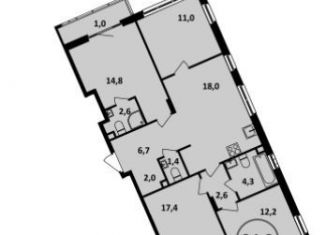 Продам 4-ком. квартиру, 94.3 м2, поселение Сосенское, бульвар Веласкеса, 5к4, ЖК Испанские кварталы