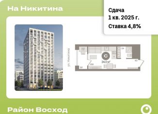 Продается квартира студия, 24 м2, Новосибирск, улица Декабристов, 10к8, ЖК Урбан-виллы на Никитина