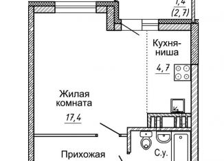 Продается квартира студия, 32.1 м2, Новосибирск, метро Площадь Маркса