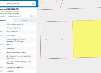 Продаю участок, 8 сот., Калининградская область, Заводская улица