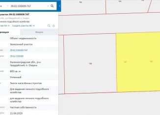 Продаю участок, 8 сот., посёлок Озерки, Заводская улица