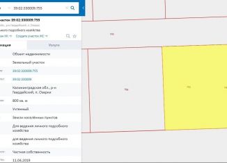 Продается земельный участок, 8 сот., посёлок Озерки, Заводская улица