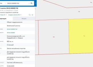 Продаю земельный участок, 8 сот., посёлок Озерки, Заводская улица