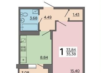 Продается 1-комнатная квартира, 35.4 м2, Воронеж, Острогожская улица, 164, Советский район