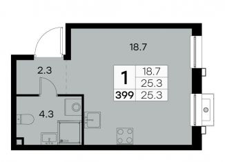 Однокомнатная квартира на продажу, 25.3 м2, Москва, Куркинское шоссе, 15с2