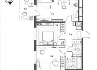 Продажа 2-ком. квартиры, 66 м2, Омская область, микрорайон Зелёная Река, 11