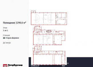 Продаю помещение свободного назначения, 2290.6 м2, Санкт-Петербург, Торфяная дорога, 17к2, метро Пионерская