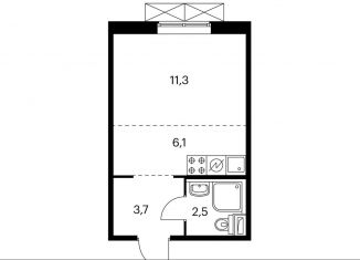 Продам квартиру студию, 23.6 м2, деревня Середнево, деревня Середнево, 3