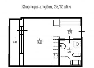 Продается квартира студия, 24.1 м2, Ленинградская область