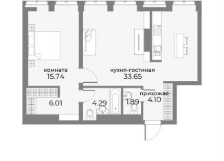 Продам двухкомнатную квартиру, 65.7 м2, Москва, Пресненский район