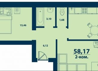 Продажа 2-комнатной квартиры, 58.2 м2, Республика Башкортостан