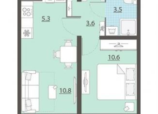 Продается однокомнатная квартира, 33.8 м2, Екатеринбург, жилой комплекс Хрустальные Ключи, 5к4, ЖК Хрустальные Ключи