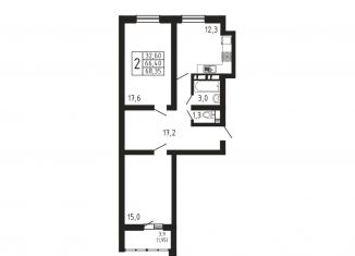 Продается 2-комнатная квартира, 68.4 м2, Новороссийск, проспект Ленина, 111к3